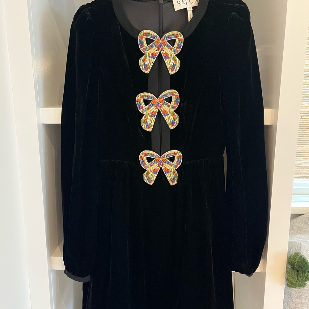 Saloni Camille Velvet Dress